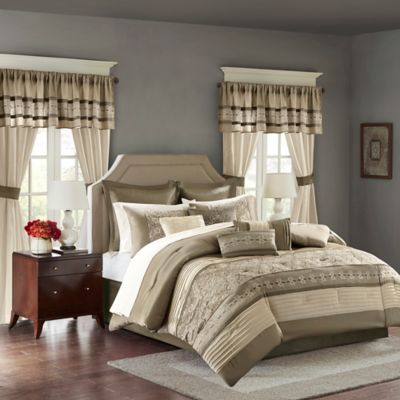 madison park essentials jelena 24 piece complete comforter set natura