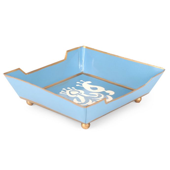 Jaye's Studio Ikat Cocktail Napkin Tray in Blue Bed Bath & Beyond