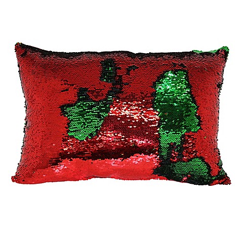 Buy Mermaid Sequin Throw Pillow in Red/Green from Bed Bath & Beyond