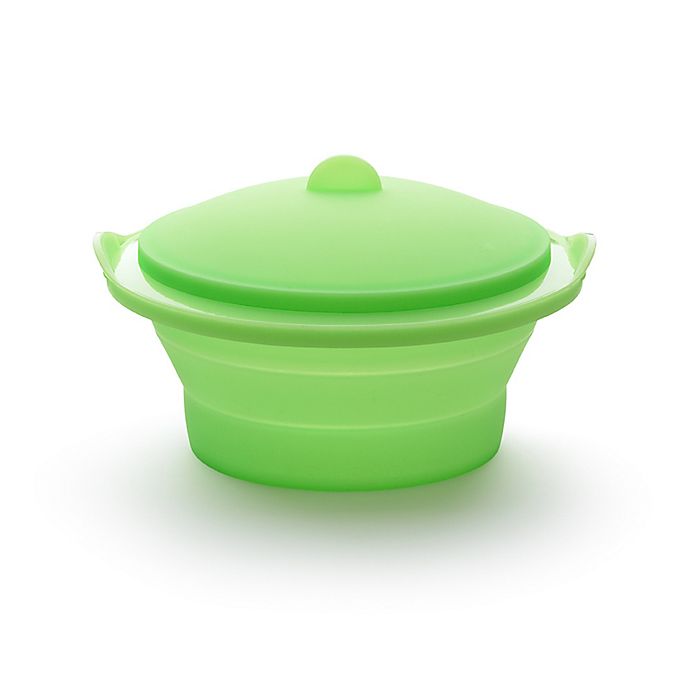 Lékué 2.65 qt. Collapsible Steamer in Green