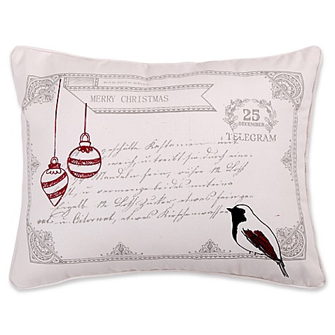 Levtex Home Miracle Birds Postcard Throw Pillow in White - Bed Bath & Beyond