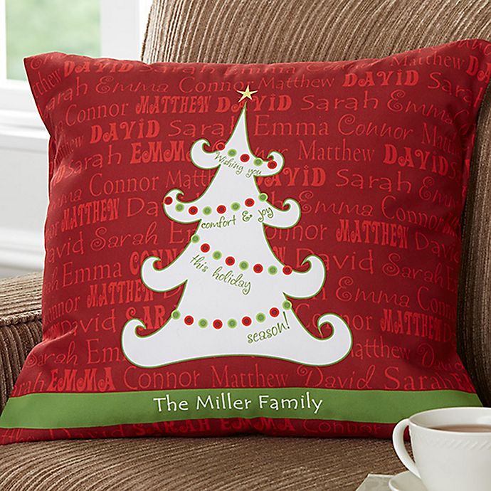 Christmas Tree 18-Inch Square Throw Pillow