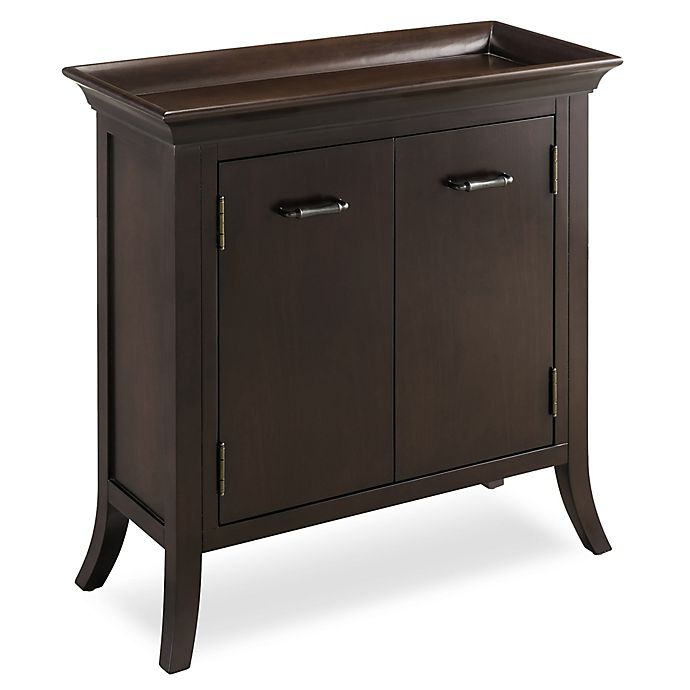 Leick Home Tray Edge Foyer Cabinet in Chocolate Cherry