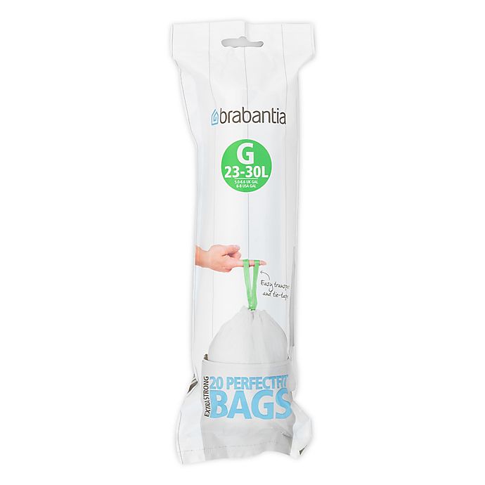 80 Pack Of Extra Strong Plastic Bin Bag Liners For Brabantia 20-30L Size G Bins 