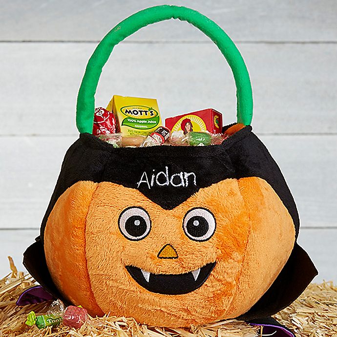 Dracula Pumpkin Plush Treat Bag
