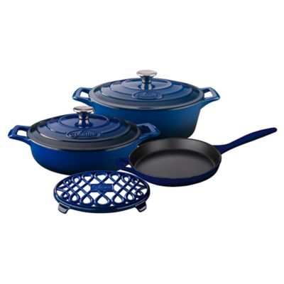 La Cuisine 6 Piece Enameled Cast Iron Oval Cookware  Set 