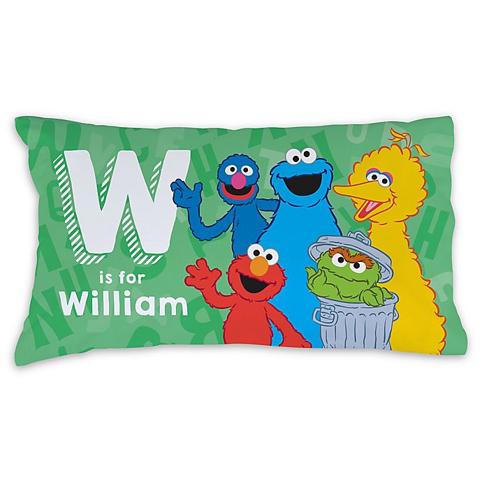 Sesame Street® Initial and Name Pillowcase in Green