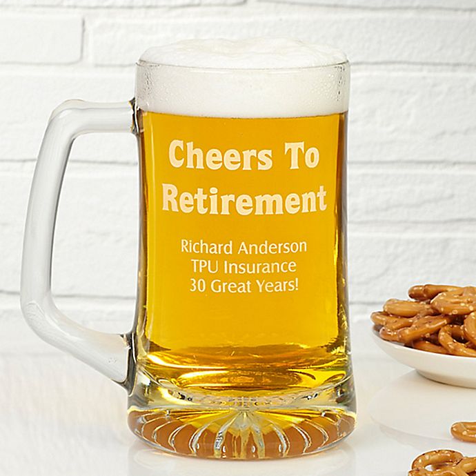 Cheers To Retirement 25 oz. Engraved Beer Mug