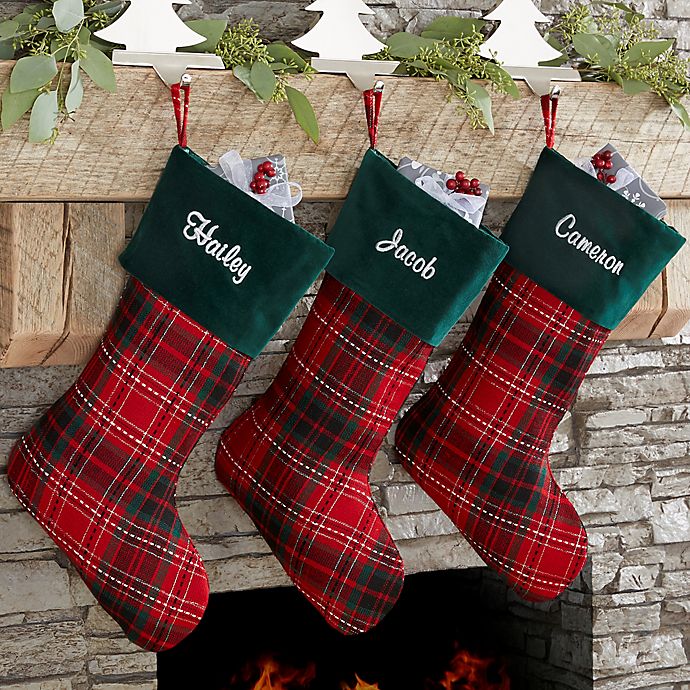 Details about   Rustic 4-Pc Holiday Plaid Lumberjack Shirt Stocking Set Country Christmas Decor 