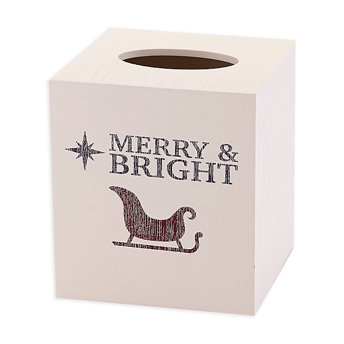 Avanti Holiday Words Tissue Box Cover
