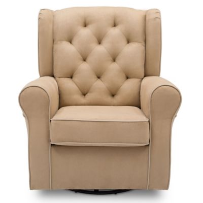 delta children emerson upholstered glider swivel rocker chair