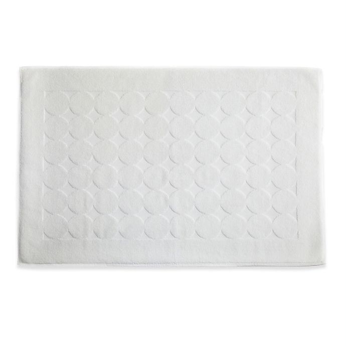 Linum Home Textiles Circle 24'' x 35'' Design Bath Mat in White