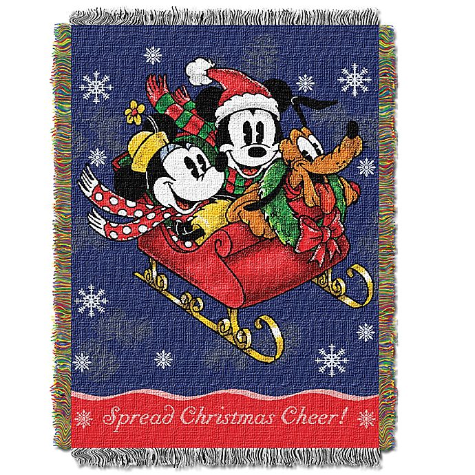 Disney® Mickey Mouse Sleigh Ridge Tapestry Throw