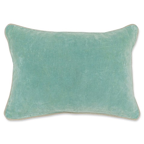 Buy Villa Home Velvet Oblong Throw Pillow in Tidal from Bed Bath & Beyond