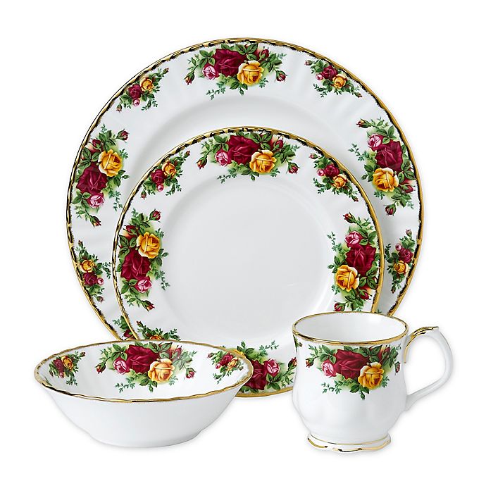 5 Piece Place Setting Royal Albert Old Country Roses China 1 Dinnerware 