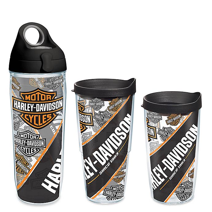 Harley Davidson 24oz Tervis Tumbler Cup Hot+Cold Lifetime Guarantee with Lid 