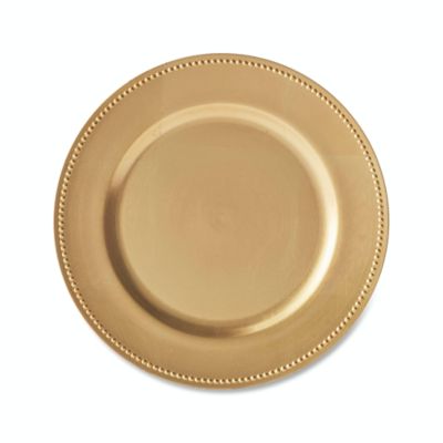 Leaf Design Charger Plate by Godinger Gold 