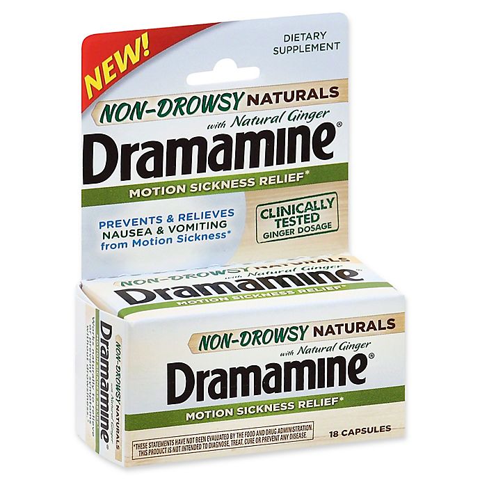 Dramamine® 18-Count Non-Drowsy Naturals with Natural Ginger Capsules