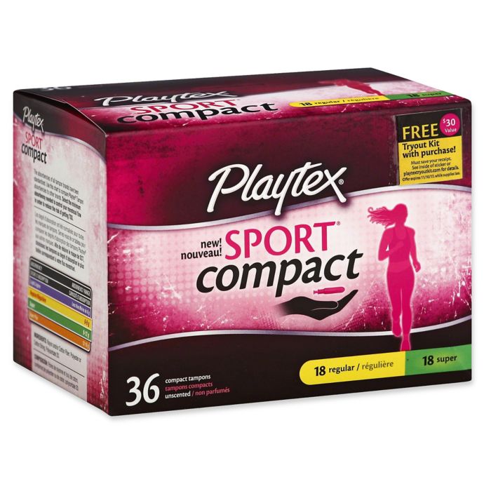 Playtex® Sport® 36Count Unscented Regular/Super Compact Tampons Bed