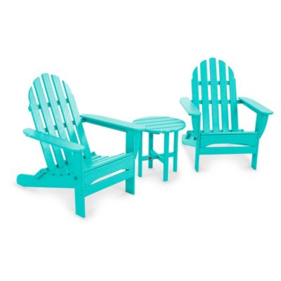 Buy POLYWOOD® Folding Adirondack 3-Piece Set in Aruba from 