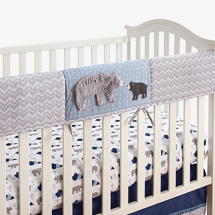 Cot Rail Cover Feathers Leaves on White Crib Teething Pad    x 1 