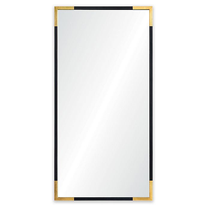 Ren-Wil Osmond 30-Inch x 60-Inch Framed Wall Mirror in Black/Gold
