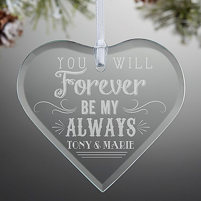 Love Quotes Heart Christmas Ornament