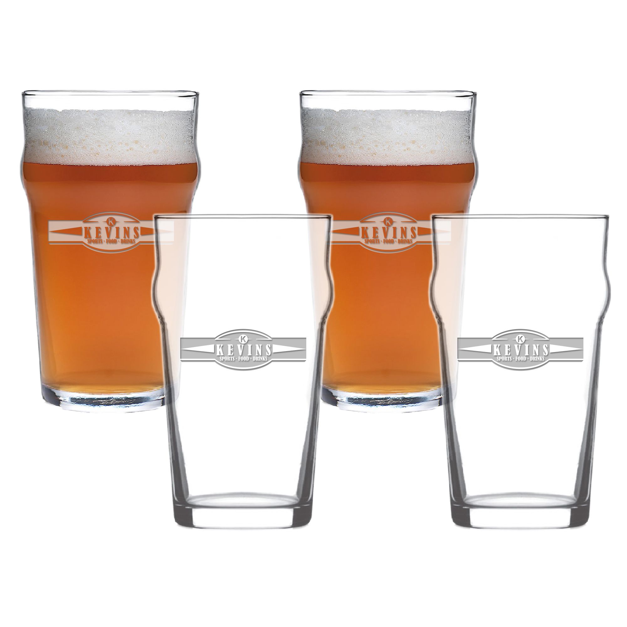 Carved Solutions Sports Food Double Old Fashion Glasses (Set of 6)
