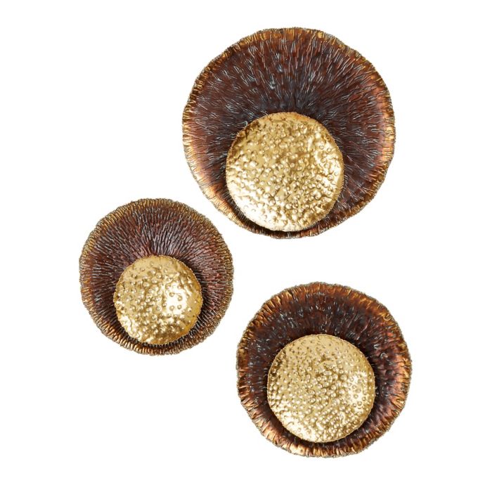 Madison Park 3Piece Solaris Circles Metal Wall Art Bed Bath & Beyond