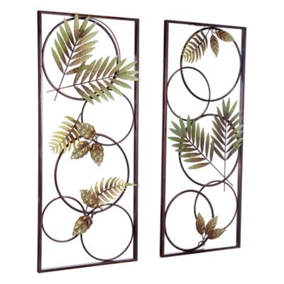 Zuo® Modern Recife 15-Inch x 35.5-Inch Metal Wall Art (Set of 2) - Bed