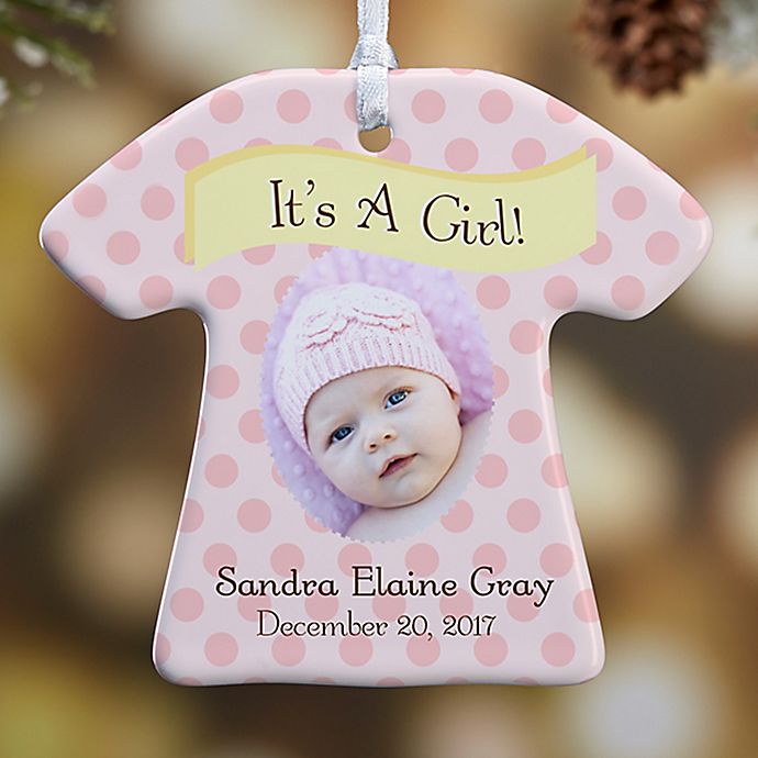 1-Sided It's A Boy or Girl Christmas Photo Ornament