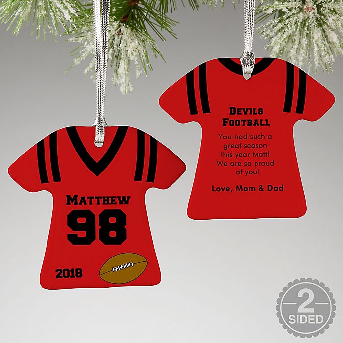 Football Sports Jersey T-Shirt Christmas Ornament Collection