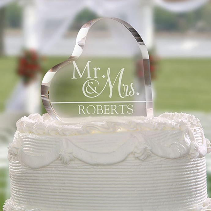 Anchor Monogram Acrylic Letters Wedding Cake Topper Decoration & Keepsake 