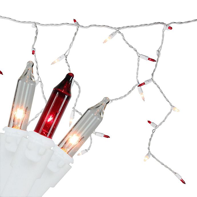 Northlight 10-Foot 150-Light Mini Icicle Christmas Lights in Red/Clear