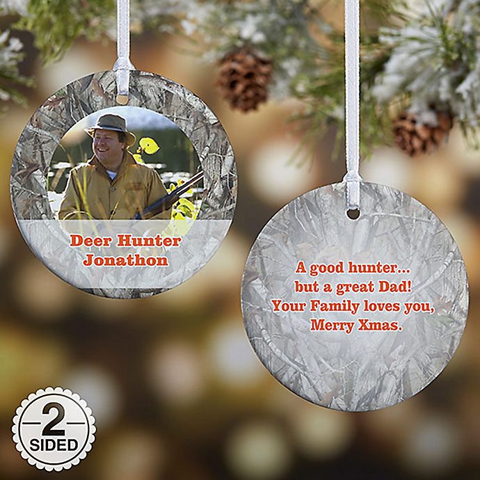 Camouflage 2-Sided Glossy Photo Christmas Ornament