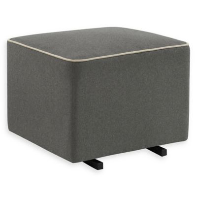 davinci owen glider and ottoman gray and cream piping