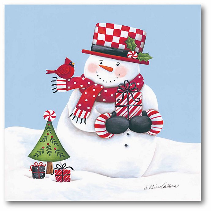 12"x16"Snowman Birds Christmas HD Canvas prints Painting Home Decor Picture Wall 
