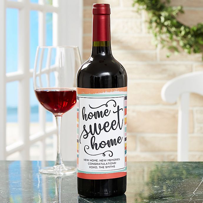 New Home Wine Label Here's A Plant For Your New Home Wine Bottle Present Gift