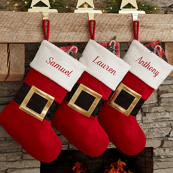 Personalized Christmas Stocking  18" Red Cat Xmas stocking 