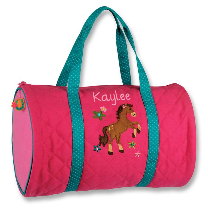 Stephen Joseph® Girl Horse Quilted Duffle Bag in Pink Bed Bath & Beyond