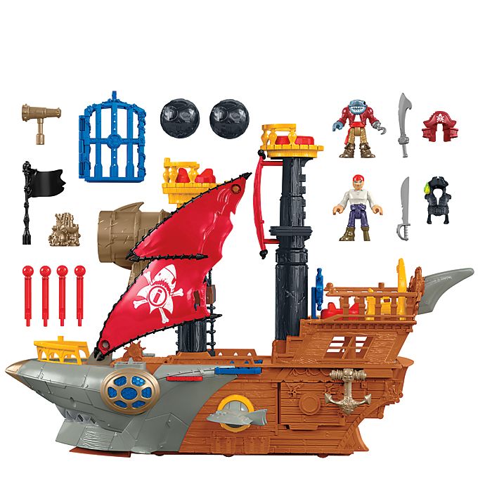Fisher Price Imaginext Pirate Smiling Shark Captain Action Figure Toy Boy Gift 