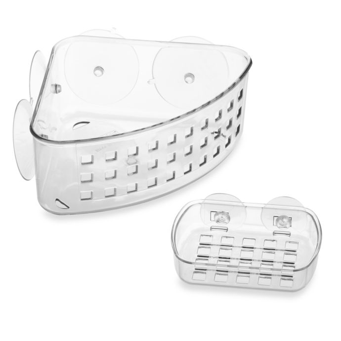 InterDesign® Suction Cup Bath Caddies in Clear Bed Bath & Beyond