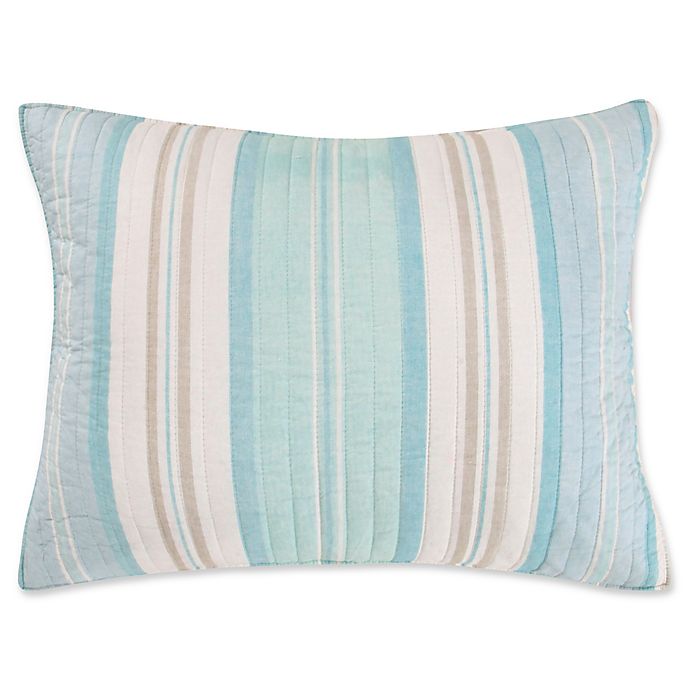 Levtex Home Kapalua Bay Standard Pillow Sham in Blue/Taupe