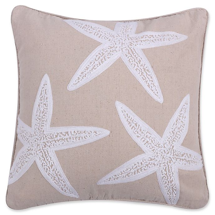 Levtex Home Kapalua Bay Starfish Square Throw Pillow in Taupe