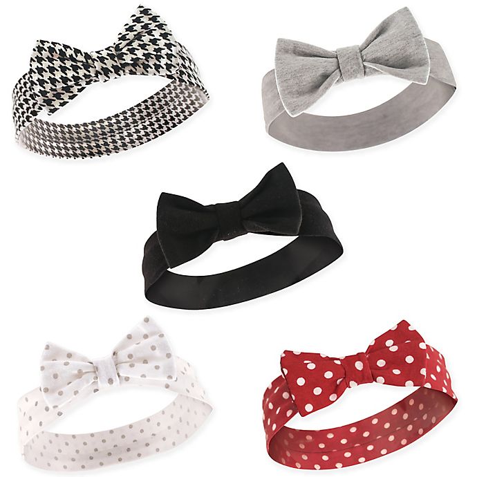 Hudson Baby® Size 0-24M 5-Pack Houndstooth Headbands