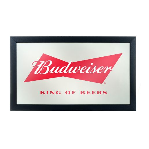Budweiser 26 Inch X 15 Inch Framed Bowtie Logo Mirror In Red Bed Bath Beyond