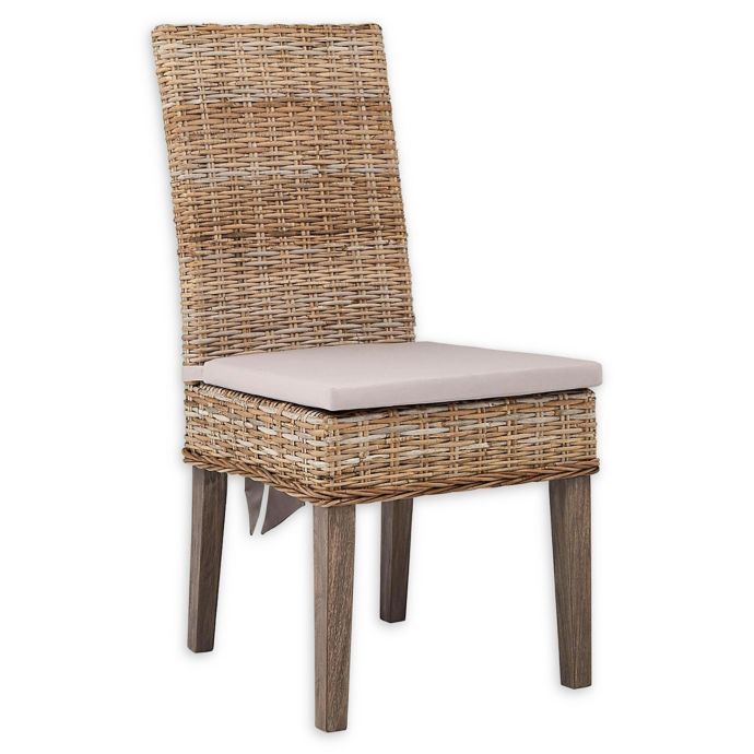 Davenport Kubu Rattan Dining Chair In Grey Bed Bath Beyond