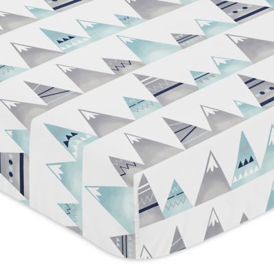 aqua crib sheet