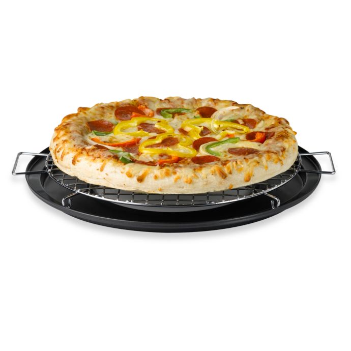 Pizza Stone Set Baking Rack Serving Tray Brick Oven Pizzas Home 13 Inch W Cutter 