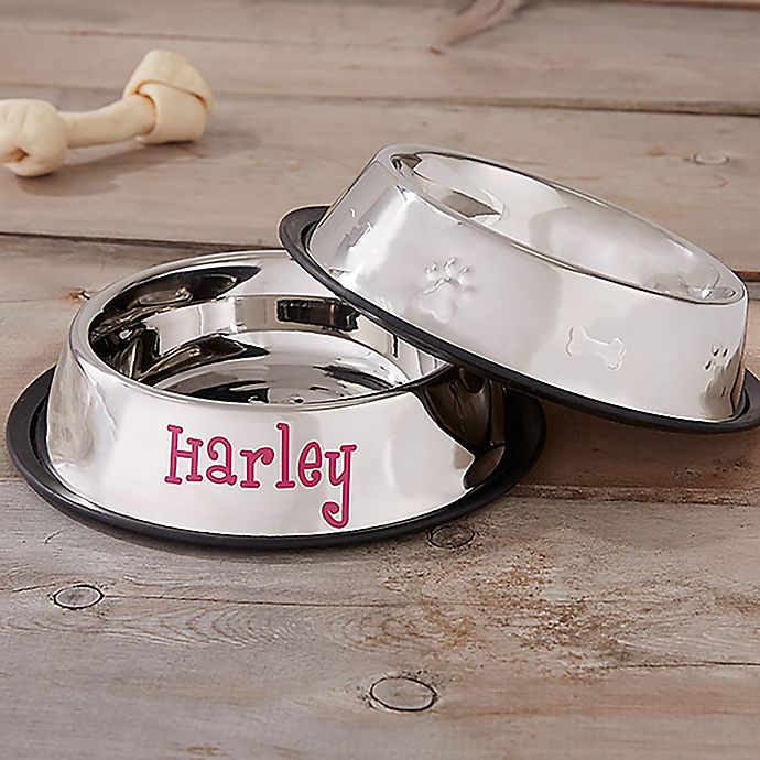 Personalized Stainless Steel Dog Bowl